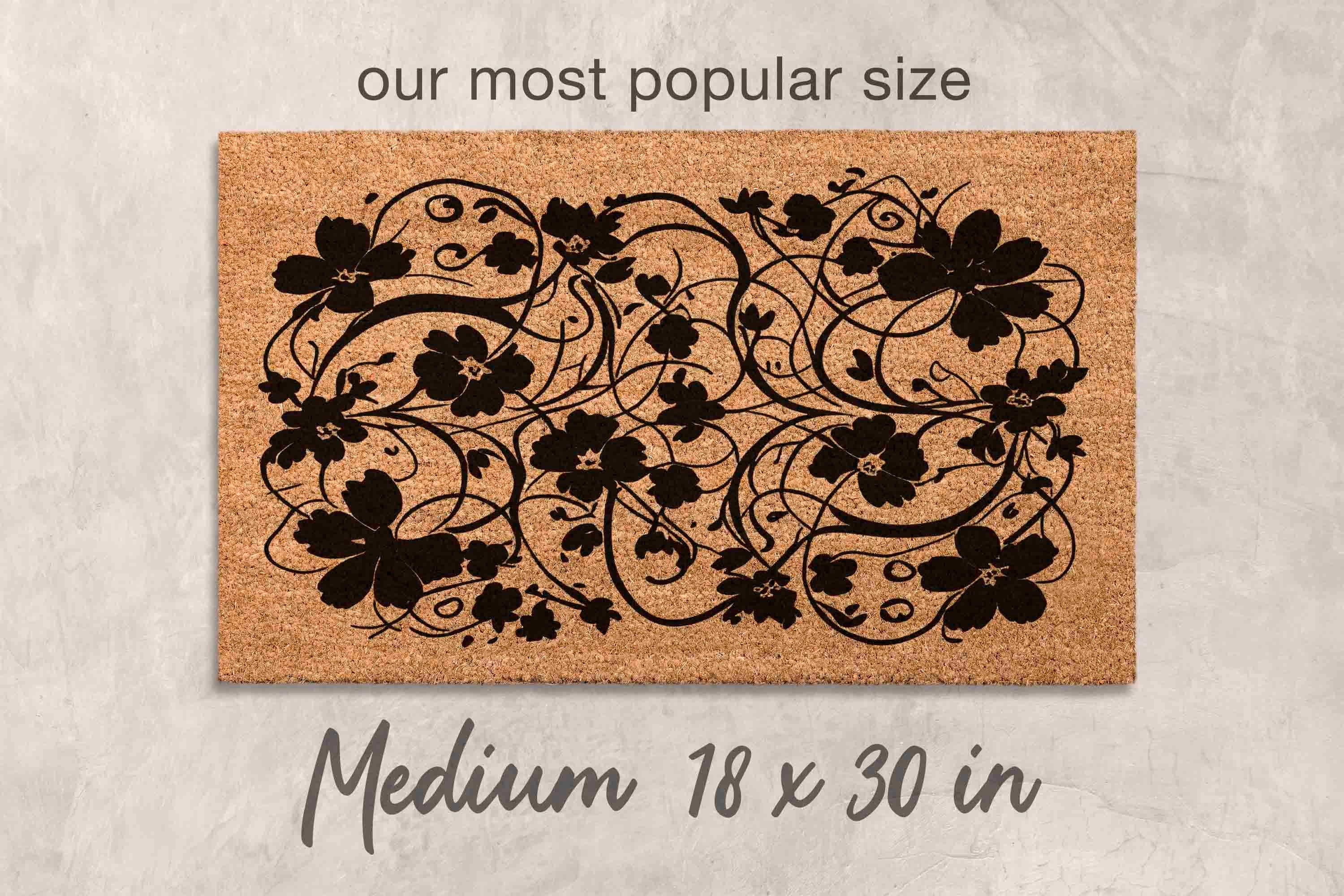 Flower Doormat Modern Doormat Pattern Floral Decor Flowers Door mat Summer Decor Front Door Decor Flowers Doormat Closing Gift Idea Unique