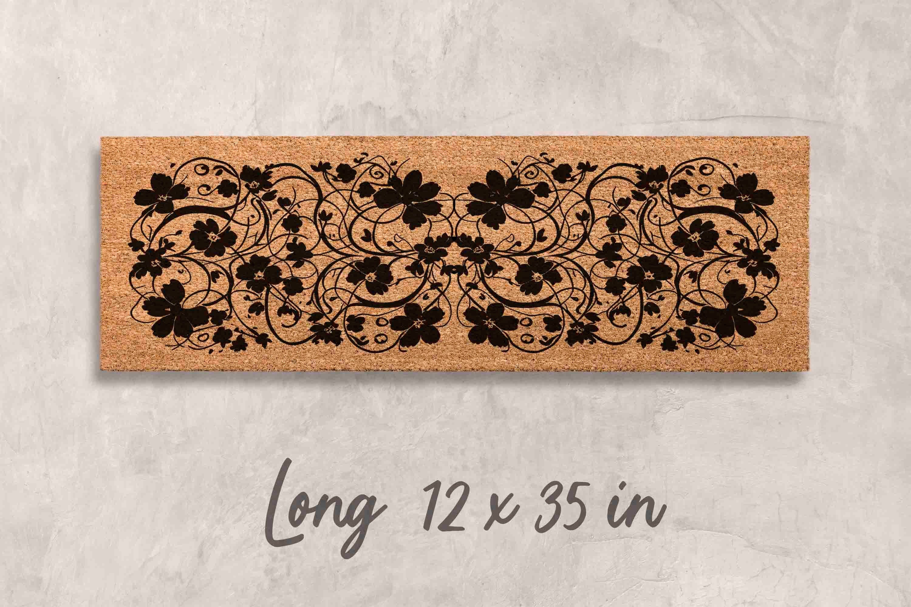 Flower Doormat Modern Doormat Pattern Floral Decor Flowers Door mat Summer Decor Front Door Decor Flowers Doormat Closing Gift Idea Unique