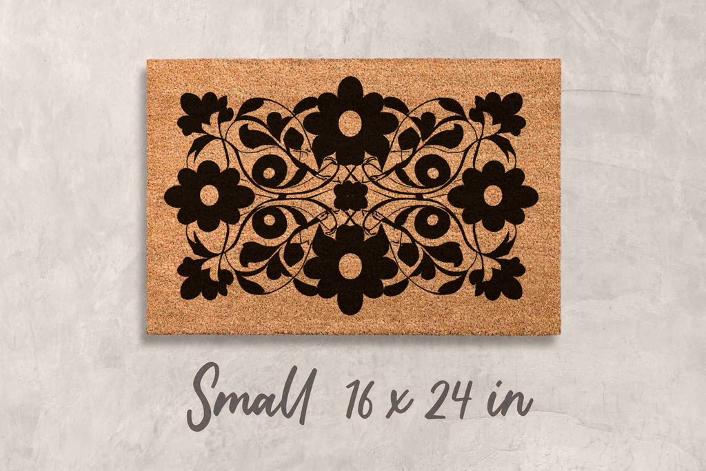 Flower Doormat Modern Doormat Pattern Floral Decor Flowers Door mat Summer Decor Front Door Decor Flowers Doormat Closing Gift Idea Unique