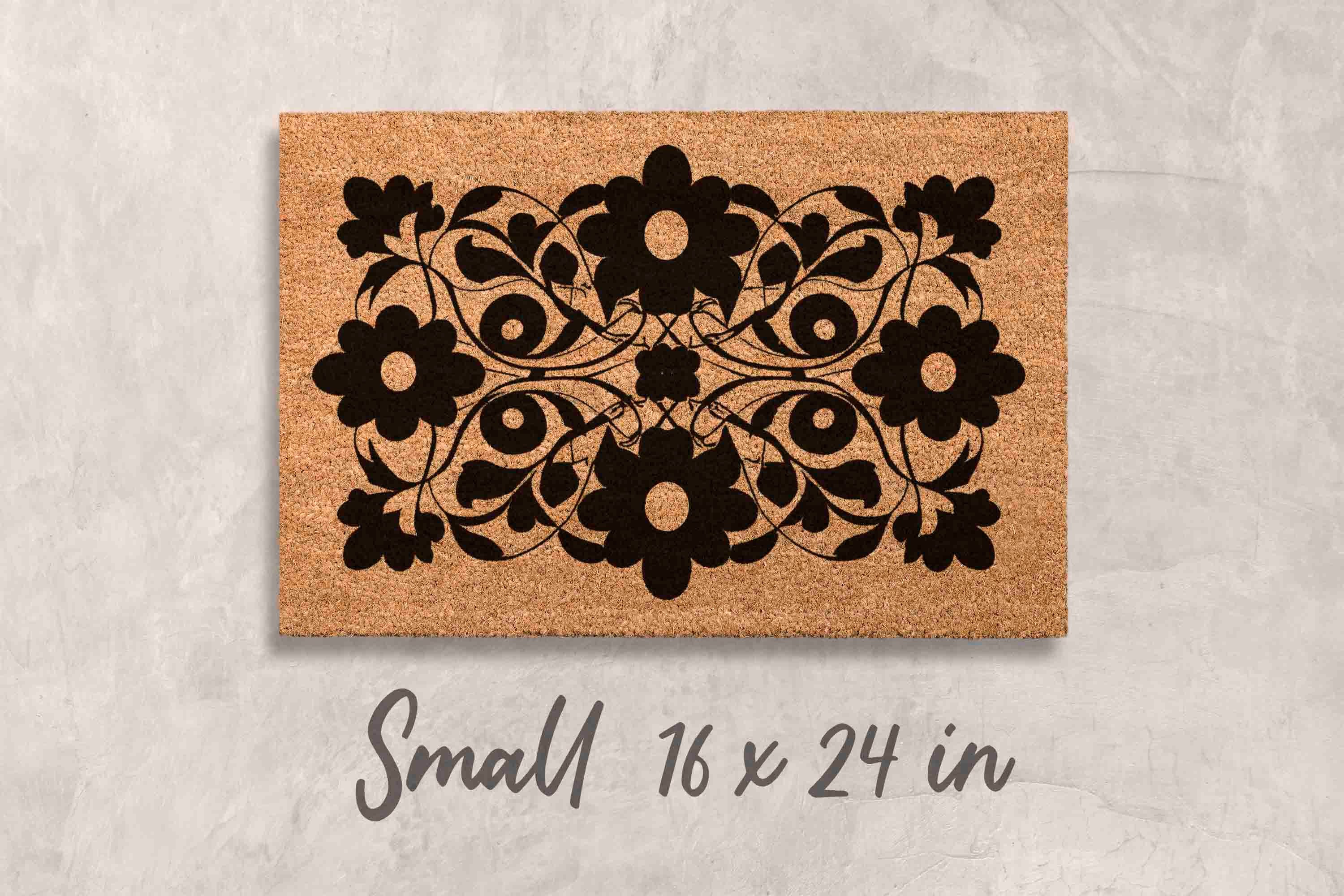 Flower Doormat Modern Doormat Pattern Floral Decor Flowers Door mat Summer Decor Front Door Decor Flowers Doormat Closing Gift Idea Unique