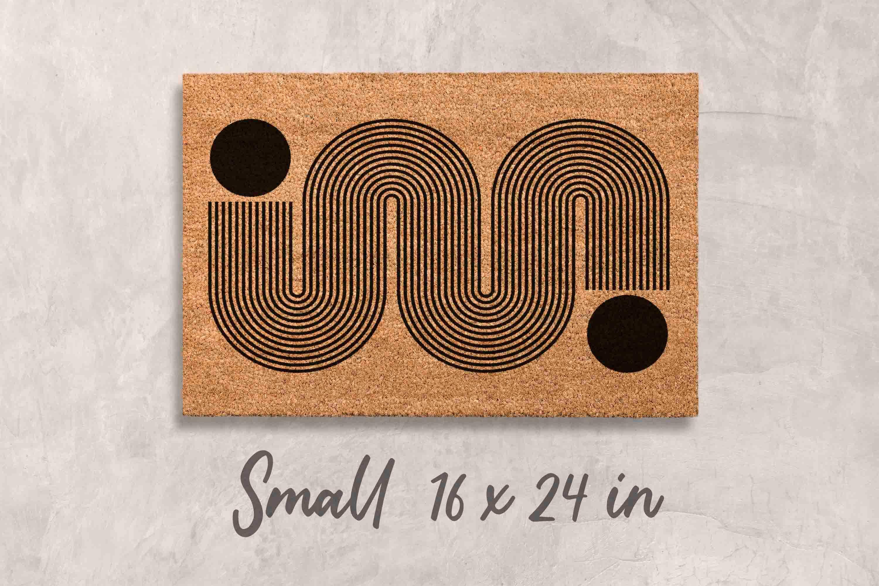 Midcentury Doormat Boho Door Mat Minimalist Door Mat Custom Welcome Mat Boho Simple Decor Boho Door Mat Custom Doormat Custom Porch Decor