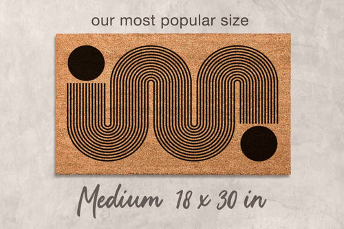 Midcentury Doormat Boho Door Mat Minimalist Door Mat Custom Welcome Mat Boho Simple Decor Boho Door Mat Custom Doormat Custom Porch Decor