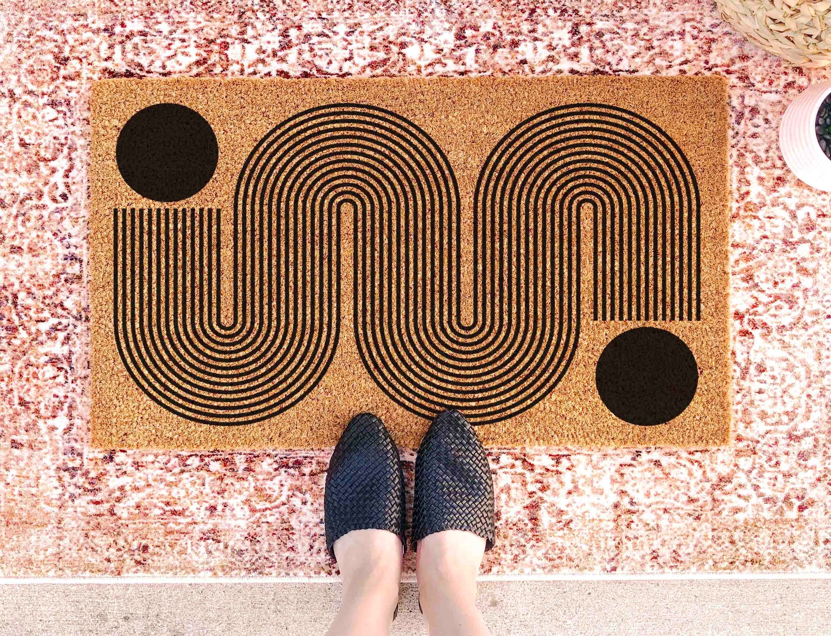 Midcentury Doormat Boho Door Mat Minimalist Door Mat Custom Welcome Mat Boho Simple Decor Boho Door Mat Custom Doormat Custom Porch Decor