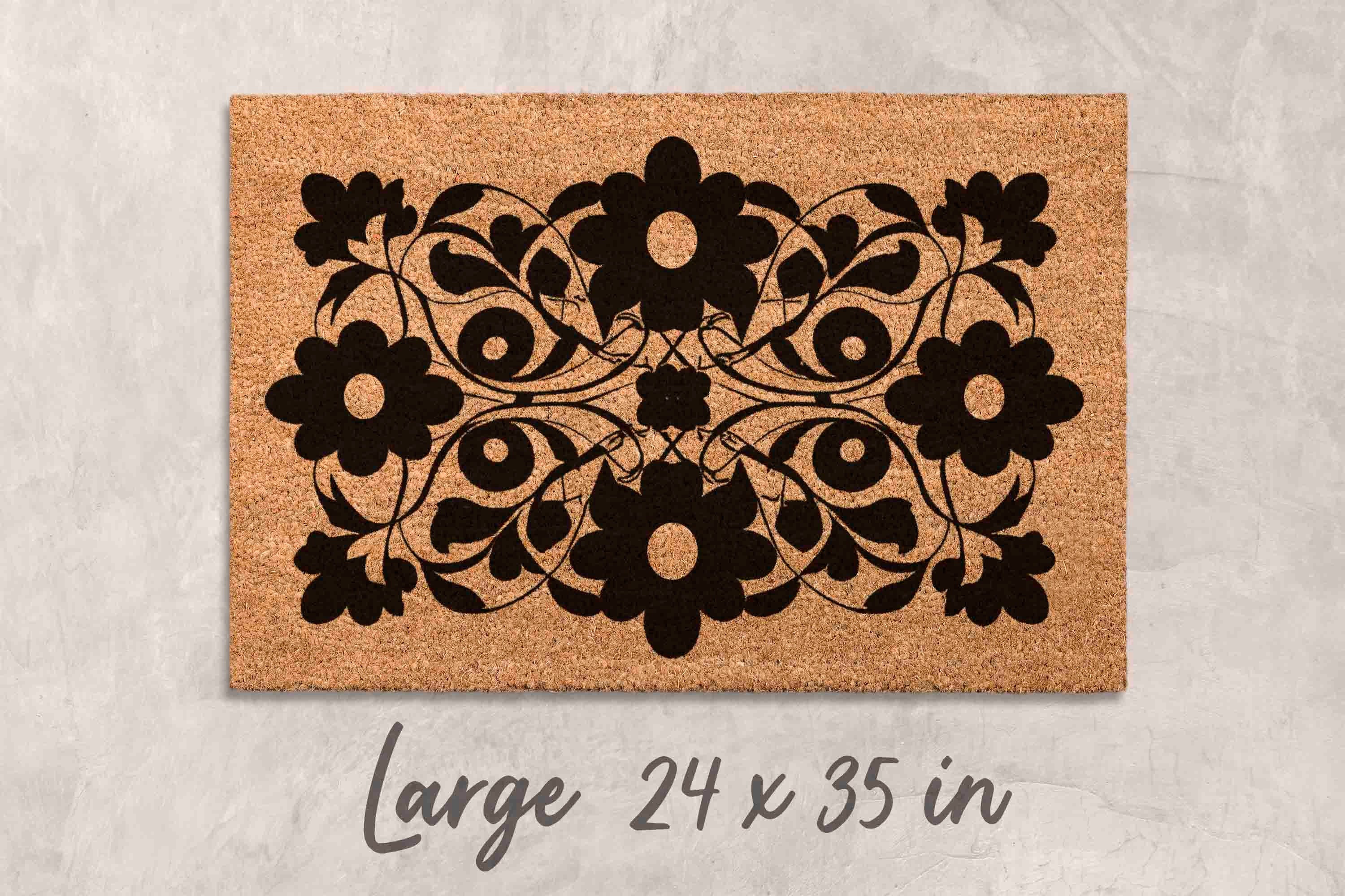Flower Doormat Modern Doormat Pattern Floral Decor Flowers Door mat Summer Decor Front Door Decor Flowers Doormat Closing Gift Idea Unique