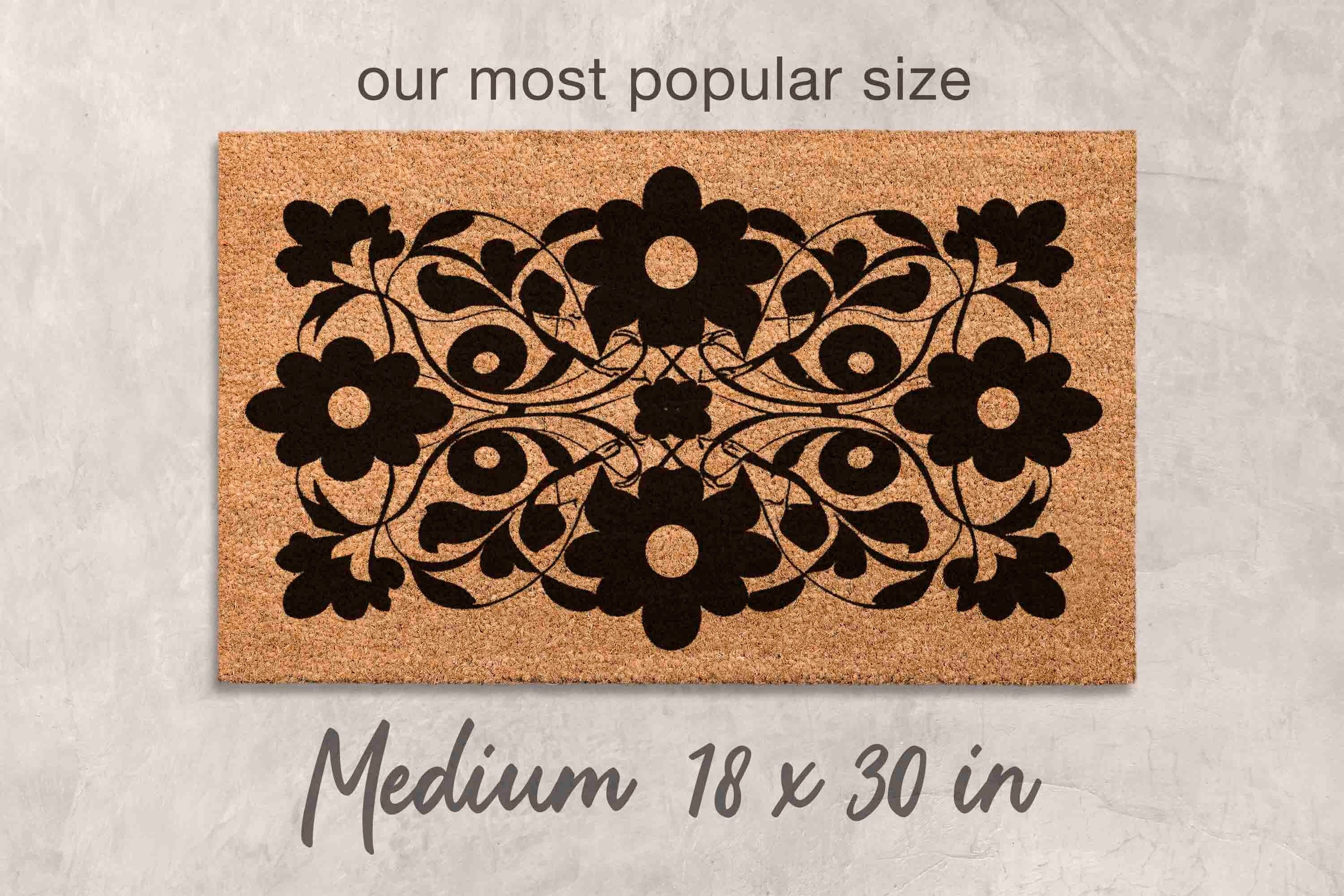 Flower Doormat Modern Doormat Pattern Floral Decor Flowers Door mat Summer Decor Front Door Decor Flowers Doormat Closing Gift Idea Unique