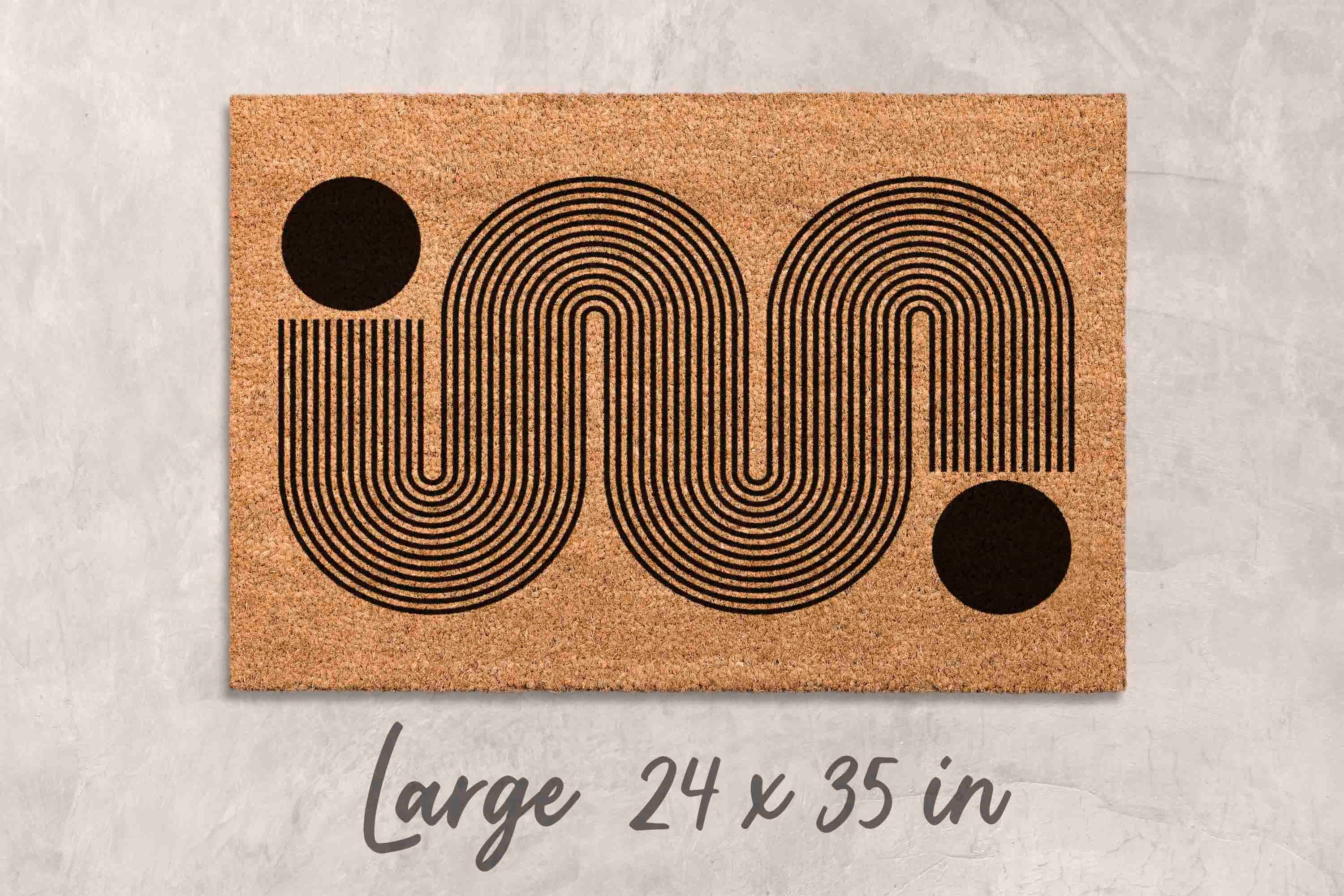 Midcentury Doormat Boho Door Mat Minimalist Door Mat Custom Welcome Mat Boho Simple Decor Boho Door Mat Custom Doormat Custom Porch Decor