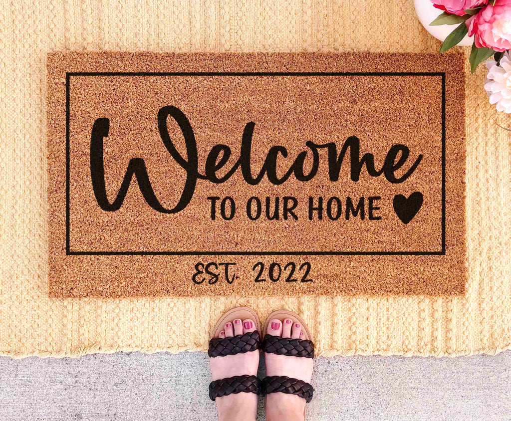 Doormat Custom Gift Personalized Decor Custom Last Name Mat Family Name Door Mat Custom Mat Newlywed Gift Personalized Housewarming Gifts