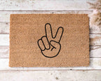 Peace Sign Doormat Peace Sign Gift Peace Gift Hippie Doormat Funny Doormat Unique Closing Gift Housewarming Gift for Couples Doormat Custom