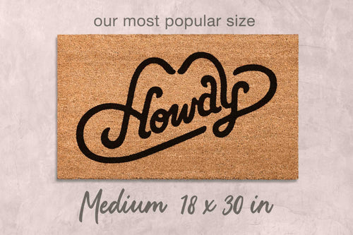 Howdy Doormat Funny Doormat Custom Doormat Personalized Welcome Mat Funny Door Mat Unique Door Mats Home Decor Funny Housewarming Gifts Mats