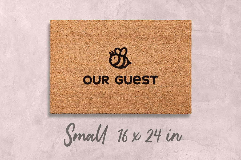 Bee Be Our Guest Doormat Funny Doormat Bee Gift Unique Door Mat Funny Closing Gift for Family Name Door Mat Custom Doormat Home Decor Funny