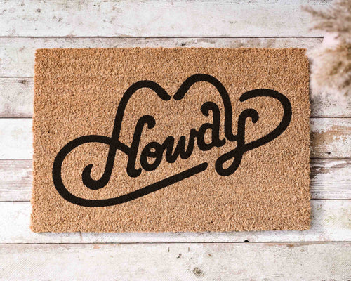 Howdy Doormat Funny Doormat Custom Doormat Personalized Welcome Mat Funny Door Mat Unique Door Mats Home Decor Funny Housewarming Gifts Mats