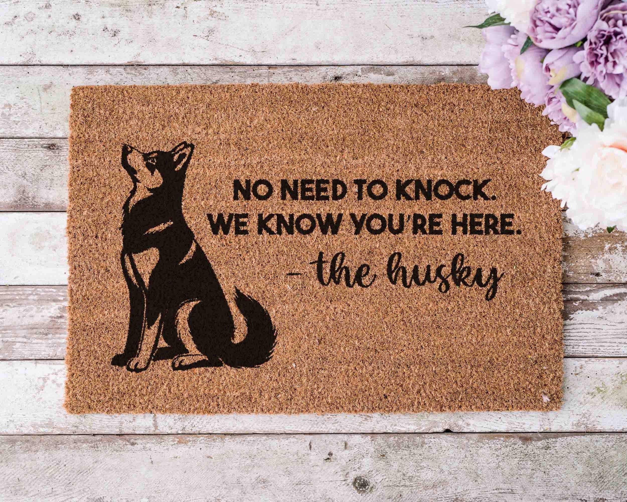 Husky Doormat Welcome Doormat Dog Gift Ideas for Dog Owner Dog Mom Doormat Husky Gifts Husky Unique Gift Ideas Huskies Doormat Custom Gift