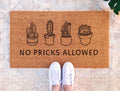 No Pricks Allowed Doormat Cactus Doormat Funny Door Mat Funny Welcome Mat Cactus Welcome Mat Unique Silly Doormat Pricks Welcome Mat Cactus