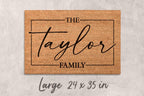 Custom Family Name Doormat: Natural Coir - Latex Backing
