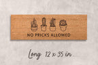 Funny Cactus Doormat No Pricks Allowed (Natural Coir, Latex)