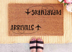 Pilot Door Mat: Airplane Design - Natural Coconut Fiber