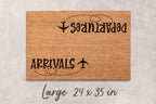 Pilot Door Mat: Airplane Design - Natural Coconut Fiber