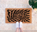 Custom Leaf Doormat: Floral Design - Minimalist Modern Style