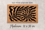 Custom Leaf Doormat: Floral Design - Minimalist Modern Style