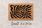 Custom Leaf Doormat: Floral Design - Minimalist Modern Style