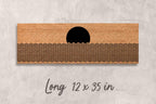 Midcentury Boho Doormat: Natural Coir, Minimalist Welcome Mat