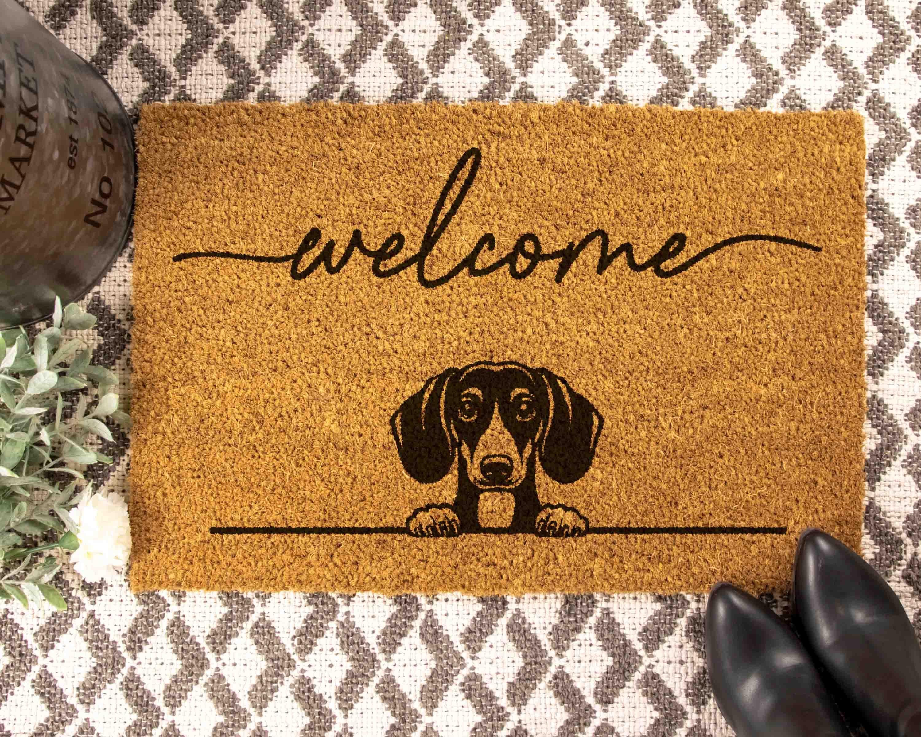 Dachshund Welcome Mat - Funny Dog Lover Door Rug