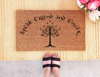 Speak Friend Doormat, Natural Coir, Funny Welcome Mat (Latex Backing)