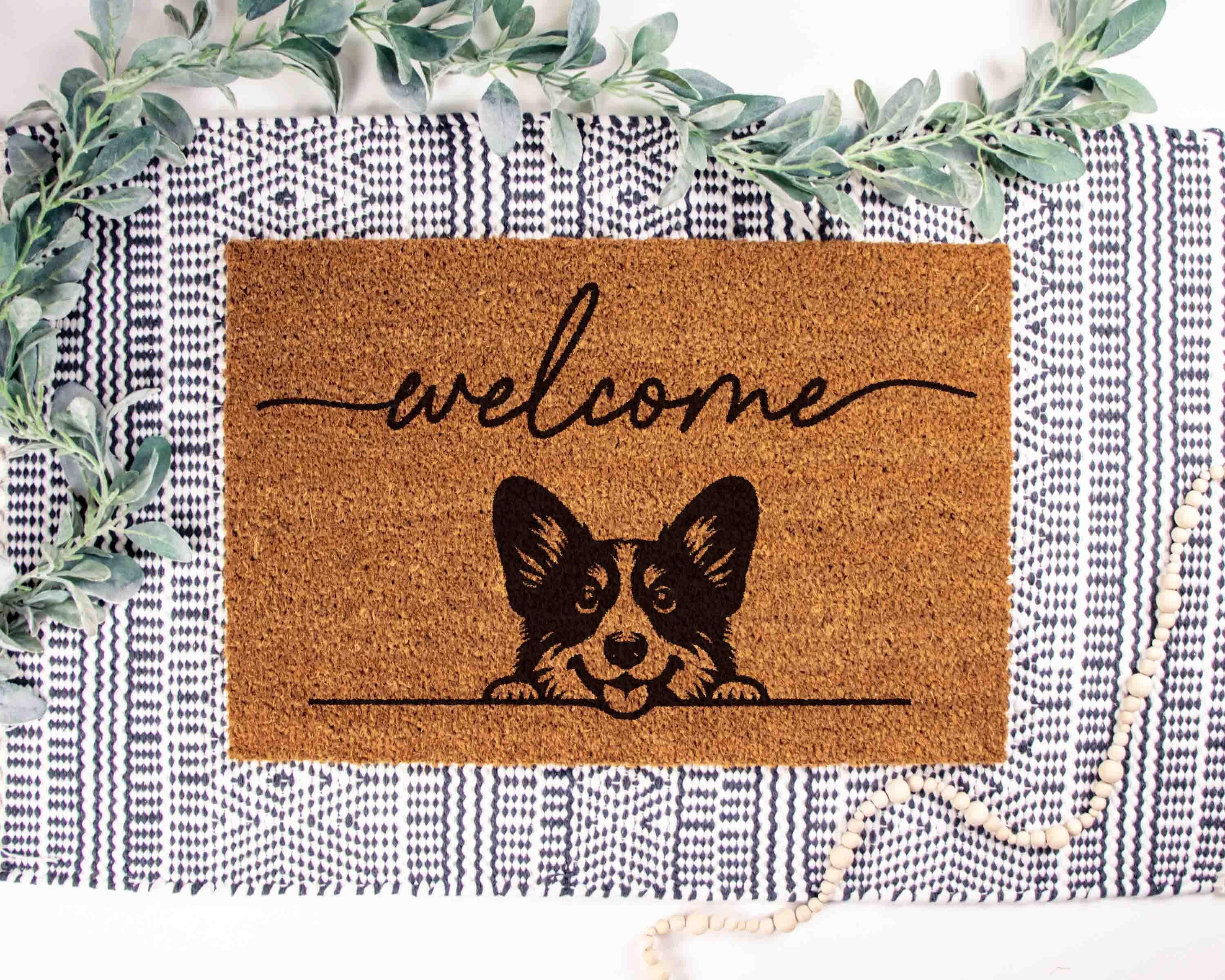 Corgi Doormat: Natural Coir, Non-Slip Welcome Mat