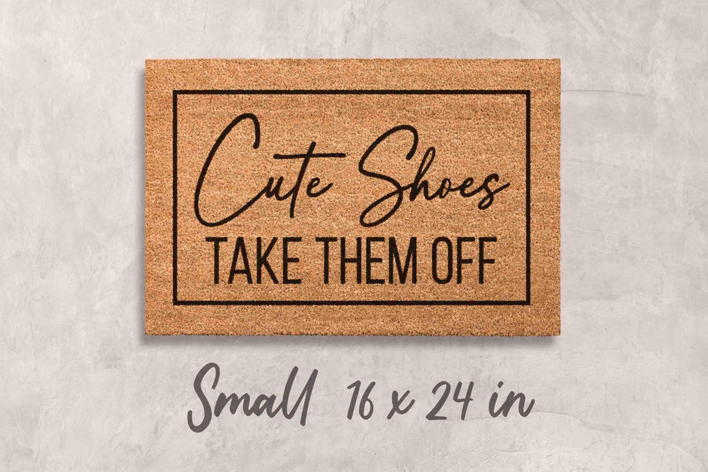 Funny Door Mat: Cute Shoes Design (Coir with Latex Backing)