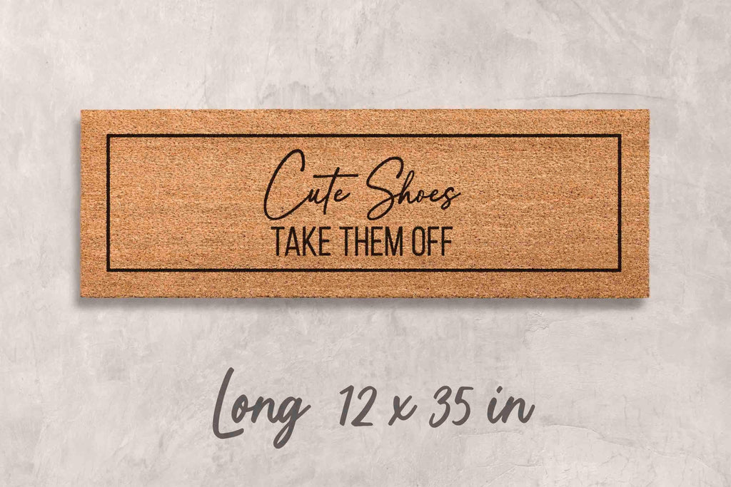 Funny Door Mat: Cute Shoes Design (Coir with Latex Backing)
