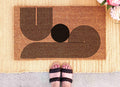 Minimalist Doormat: Midcentury Boho Style - Natural Coir Fiber