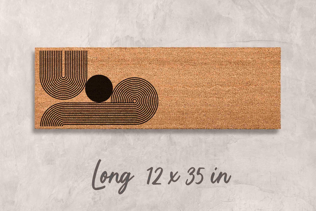 Minimalist Doormat: Midcentury Boho Style - Natural Coir Fiber