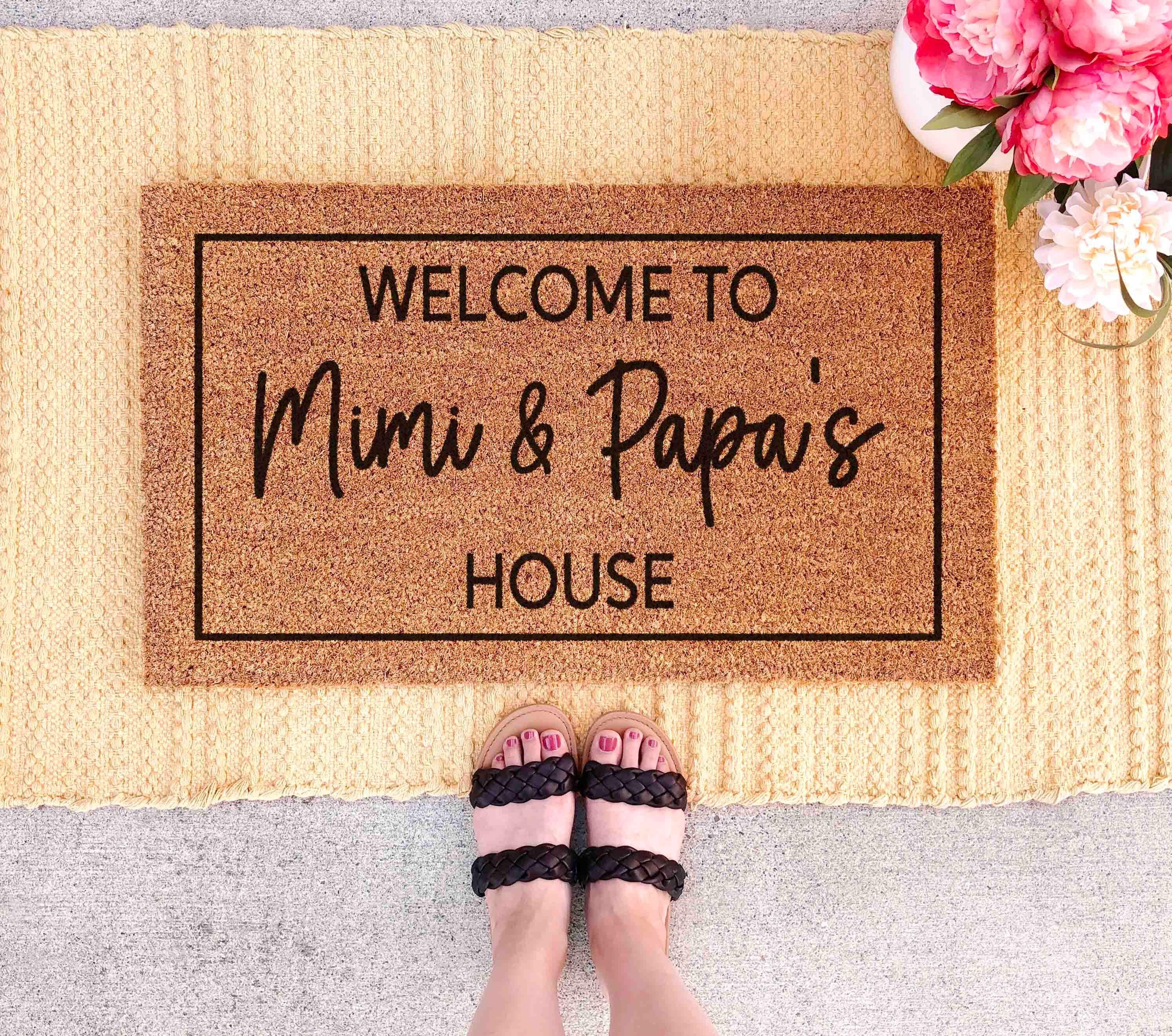 Grandparents Welcome Mat: Custom Coir Doormat (Personalized Design)
