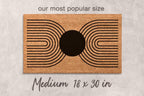 Midcentury Boho Doormat: Natural Coir, Minimalist Welcome Mat