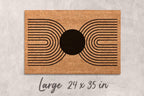 Midcentury Boho Doormat: Natural Coir, Minimalist Welcome Mat