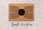 Midcentury Boho Doormat: Natural Coir, Minimalist Welcome Mat
