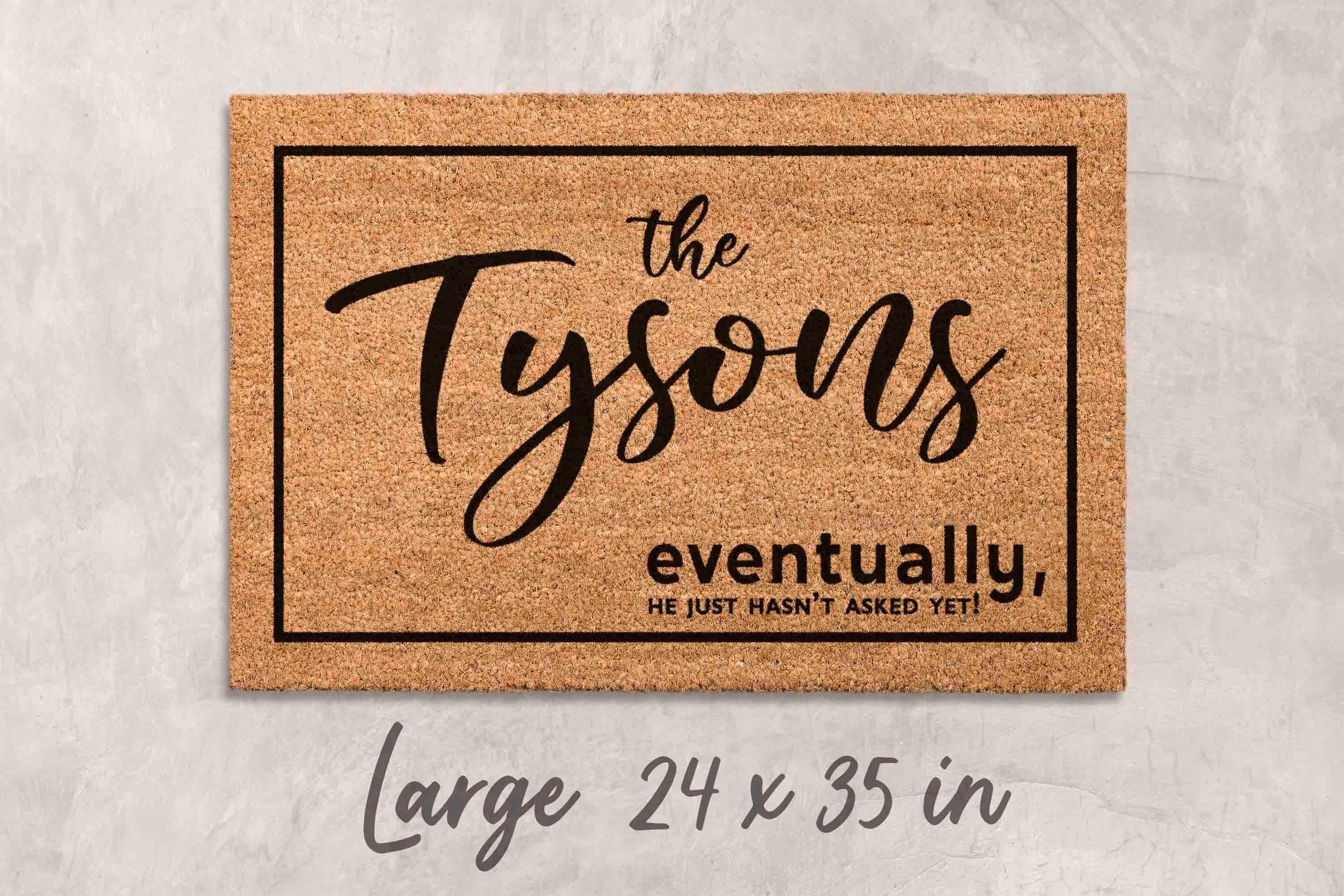 Personalized Couples Doormat: Custom Last Name Newlywed Welcome Mat