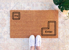Enter Escape Doormat: Funny Keyboard Design - Natural Coir Fiber