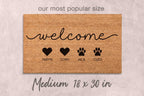 Personalized Dog Doormat: Custom Family Name - Natural Coir Fiber
