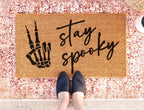 Halloween Doormat: Stay Spooky Design - Natural Coir Fiber