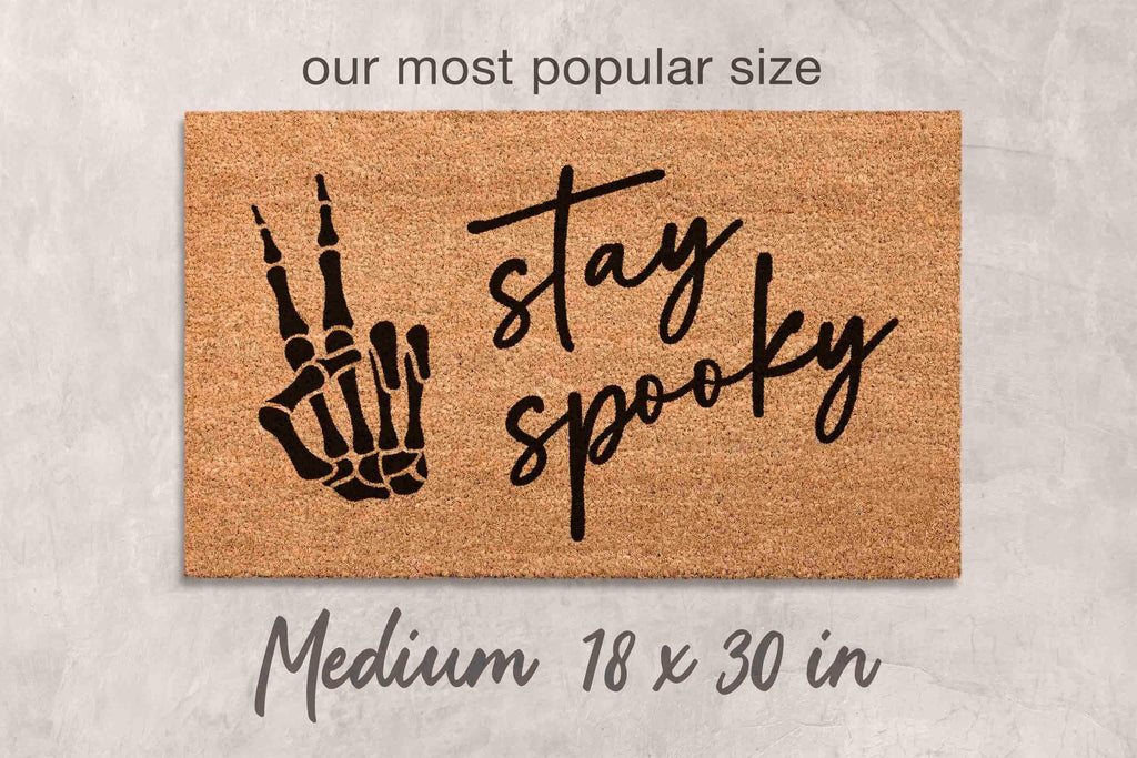 Halloween Doormat: Stay Spooky Design - Natural Coir Fiber