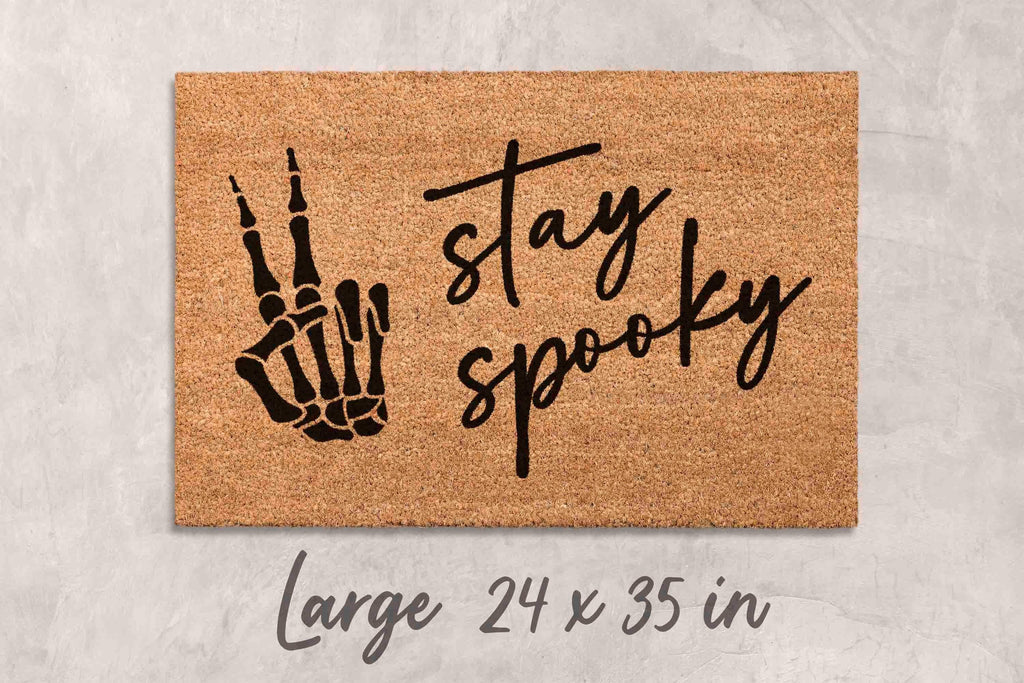 Halloween Doormat: Stay Spooky Design - Natural Coir Fiber