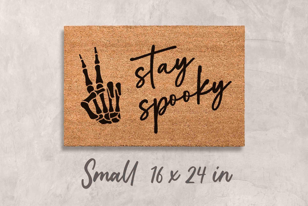 Halloween Doormat: Stay Spooky Design - Natural Coir Fiber