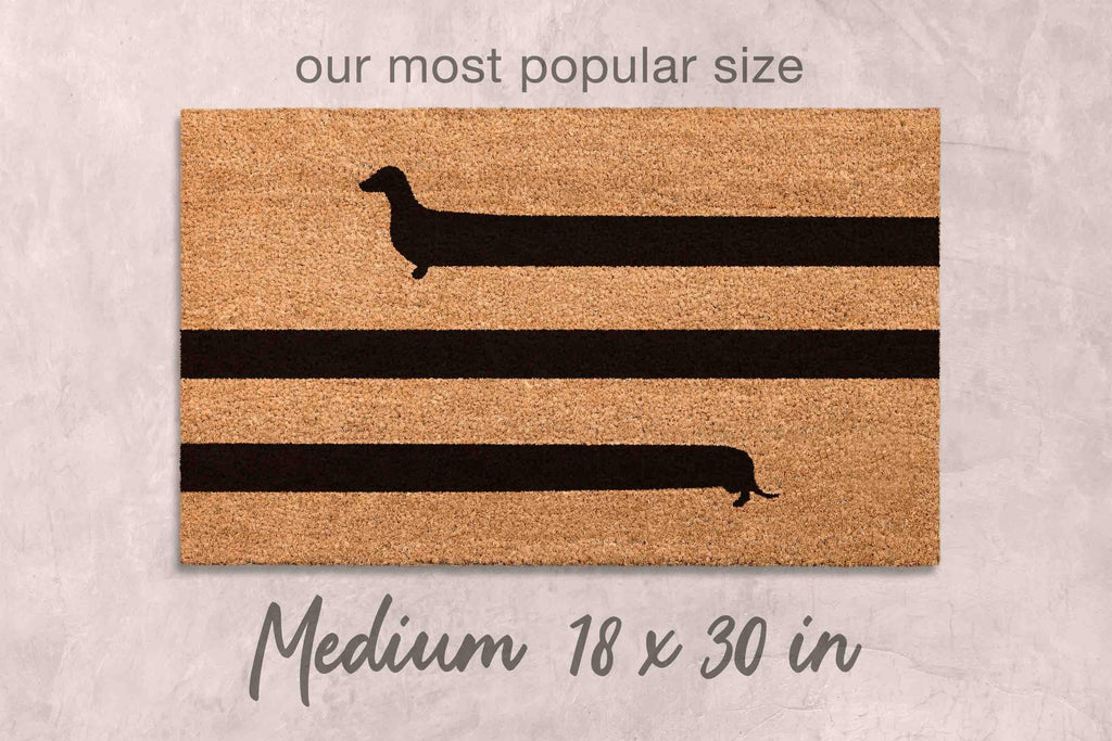 Funny Dachshund Doormat - Dog Mom Welcome Mat, Natural Fiber