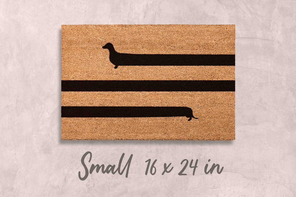 Funny Dachshund Doormat - Dog Mom Welcome Mat, Natural Fiber