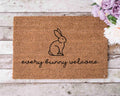 Funny Easter Bunny Doormat - Natural Coir with Latex Backing