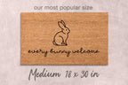 Funny Easter Bunny Doormat - Natural Coir with Latex Backing