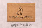 Funny Easter Bunny Doormat - Natural Coir with Latex Backing