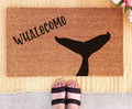 Whalecome Doormat: Funny Nautical Welcome Mat for Porch