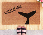 Whalecome Doormat: Funny Nautical Welcome Mat for Porch